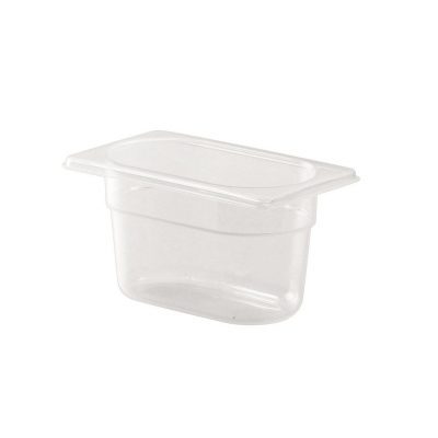 1/9 One  Ninth Size Polypropylene Gastronorm Container