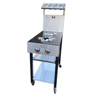 2 Burner Commercial  Gas Cooker Indian Style