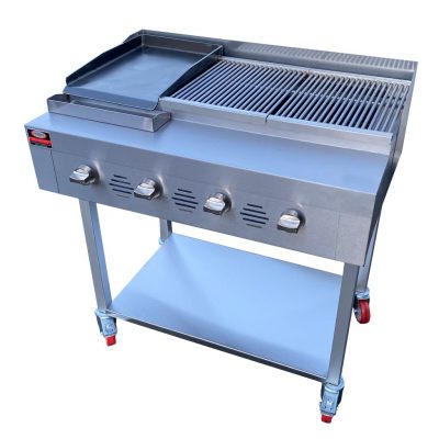 4 Burner Gas Char-Grill/ Lavarock/ Griddle/ Charcoal BBQ Grill