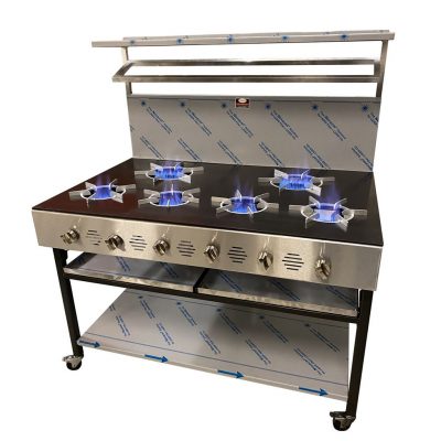 6 Burner Commercial  Gas Cooker Indian Style