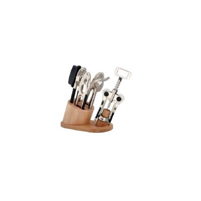 6 Pieces Kitchen Gadget Set with Wood Stand