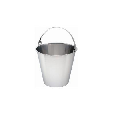 13.0 Litter Stainless Steel Bucket with Fold Handle (7353)