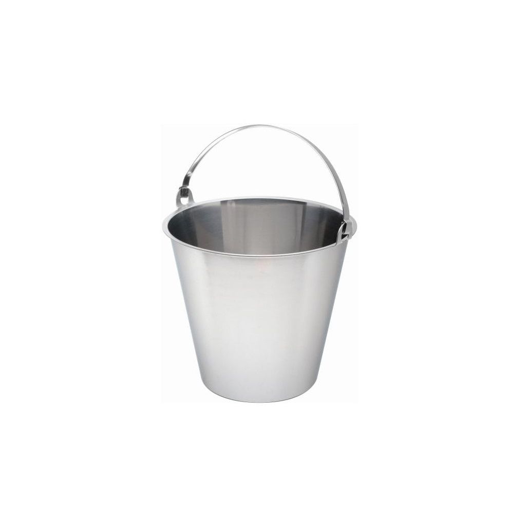 13.0 Litter Stainless Steel Bucket with Fold Handle (7353)