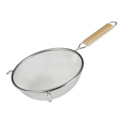 Single Mesh Strainer Wood Handle