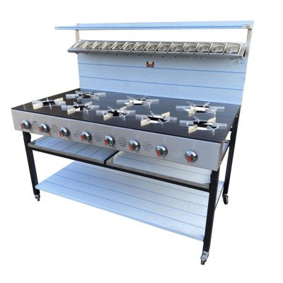 8 Burner Commercial  Gas Cooker Indian Style