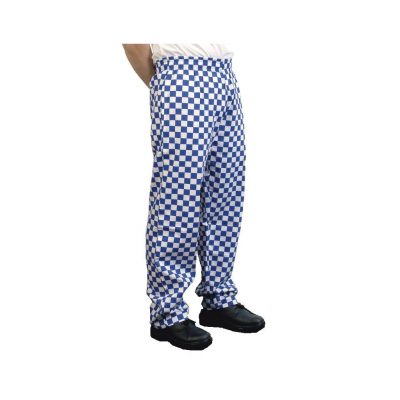 Large Blue Check Baggy Trousers