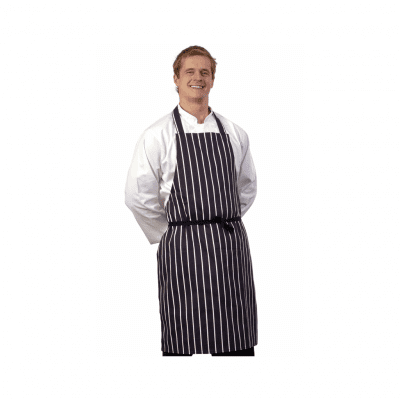 Butchers Stripe Blue Bib Apron