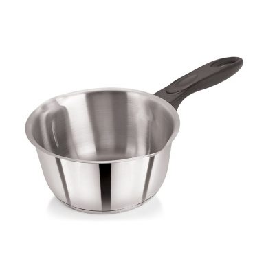 16cm Stainless Steel Milk Pan Tapered Double Lipped (5260)