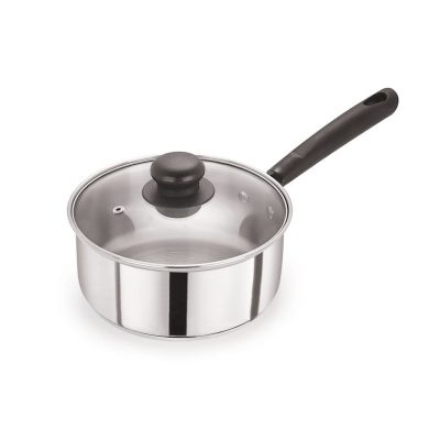 20cm Stainless Steel Saucepan With Glass Lid (5103)